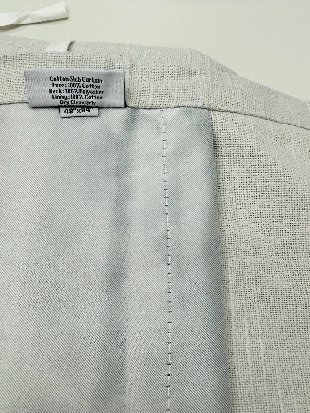 NWT QUINCE Set Of 2 48x84 Cotton Slub Room Darkening Curtains Cloud 9720